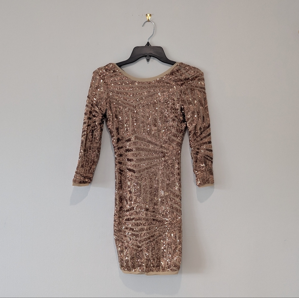 Forever 21 Bronze Sequin Mini Dress